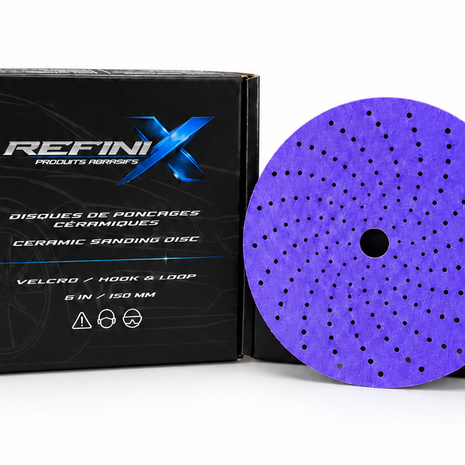 Disques abrasifs céramique 6 po Hurricane / 50 disques / Boite Refinix
